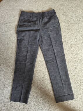 Christopher & Banks Gray Cropped Dress Pants